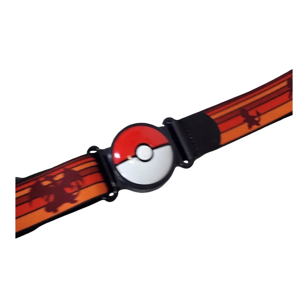Pokemon Charizard Retro Sunset Elastic Cinch Belt Poke Ball Buckle Orange Mens